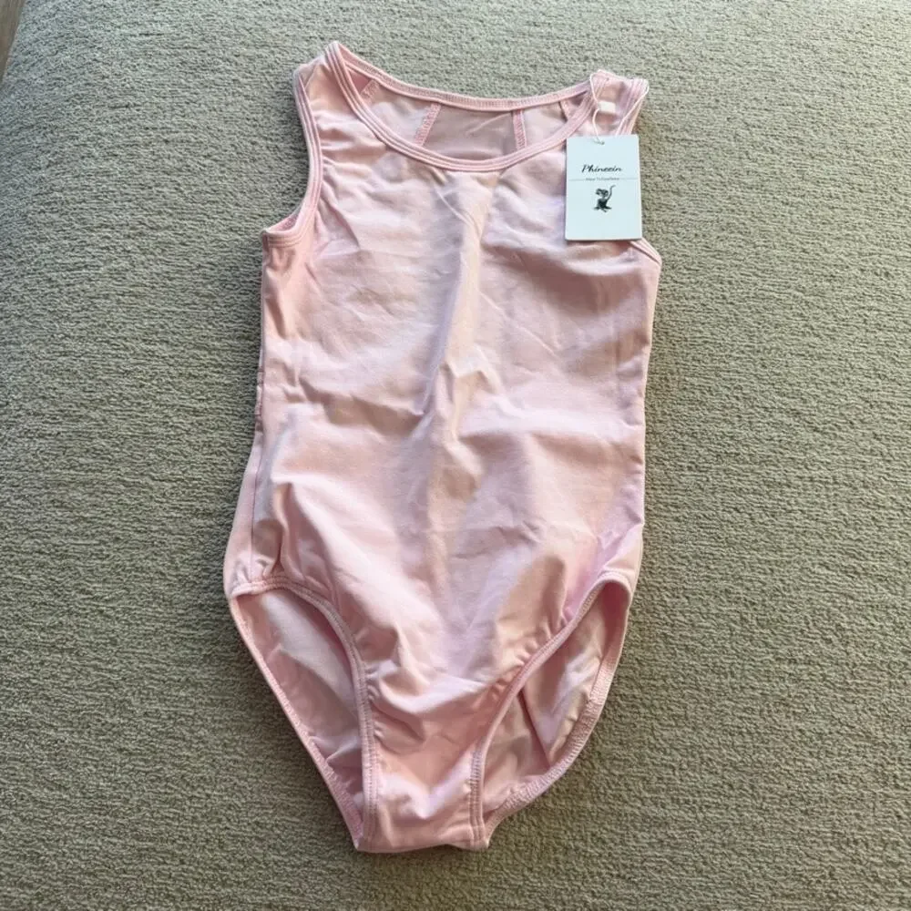 NWT Phineein Leotard Pink Ballet Girls XS 4-5 Years